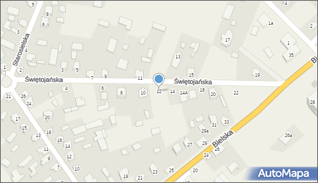 Boćki, Świętojańska, 12, mapa Boćki