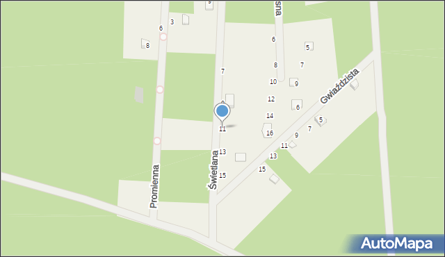 Boduszewo, Świetlana, 11, mapa Boduszewo
