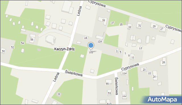 Borków, Świerkowa, 122, mapa Borków