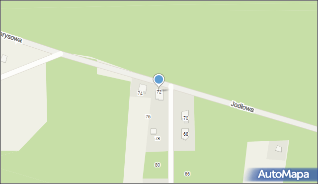 Borków, Świerkowa, 72, mapa Borków