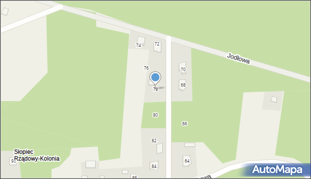 Borków, Świerkowa, 78, mapa Borków