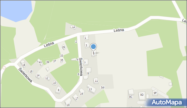 Borkowo, Świerkowa, 5, mapa Borkowo