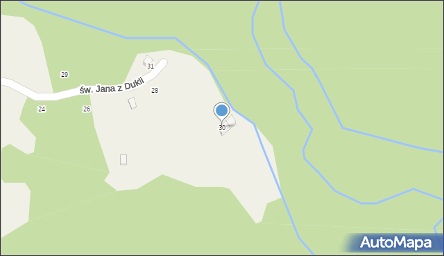 Borowice, św. Jana z Dukli, 30, mapa Borowice