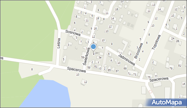 Borówno, Świerkowa, 4, mapa Borówno