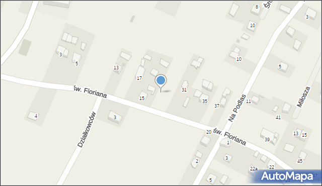 Brodła, św. Floriana, 25, mapa Brodła