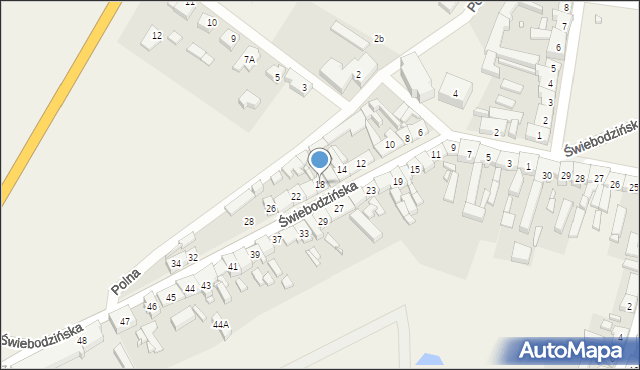 Brójce, Świebodzińska, 18, mapa Brójce