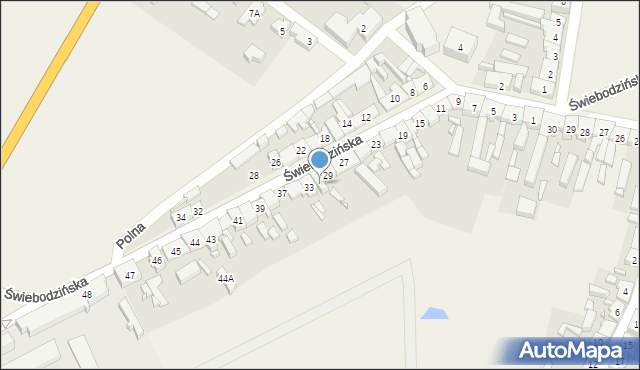 Brójce, Świebodzińska, 31, mapa Brójce