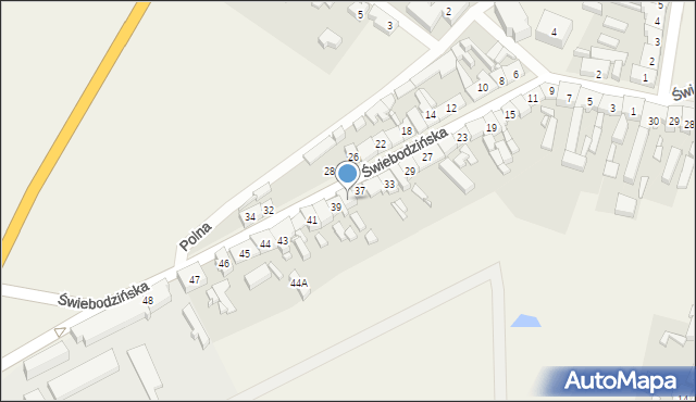 Brójce, Świebodzińska, 38, mapa Brójce
