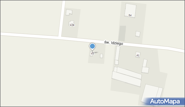 Bronisławów, św. Idziego, 43, mapa Bronisławów