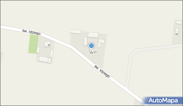 Bronisławów, św. Idziego, 62, mapa Bronisławów