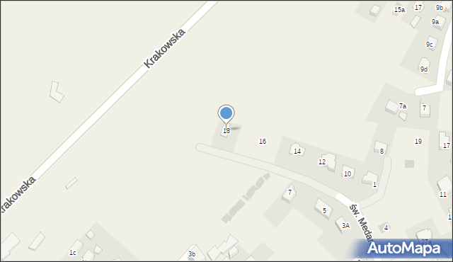 Broszkowice, św. Medarda, 18, mapa Broszkowice