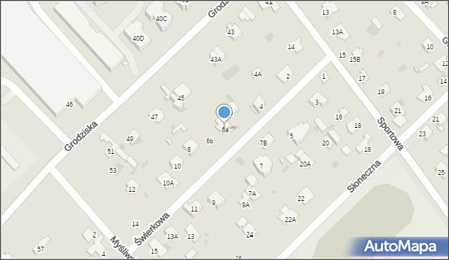 Brwinów, Świerkowa, 6a, mapa Brwinów