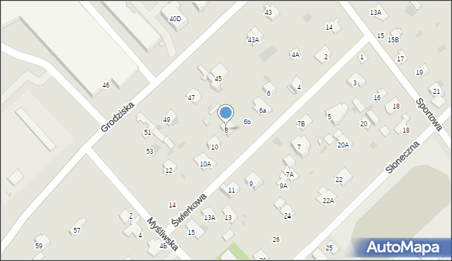 Brwinów, Świerkowa, 8, mapa Brwinów