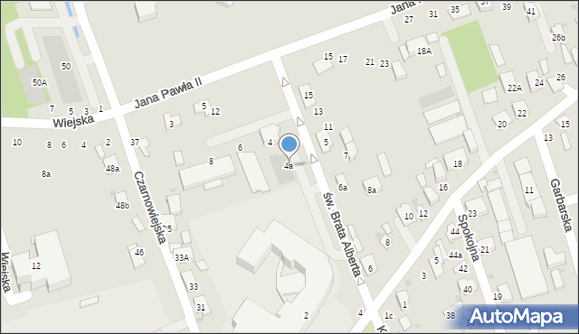 Brzesko, św. Brata Alberta, 4a, mapa Brzesko