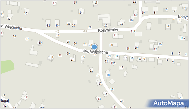 Brzeszcze, św. Wojciecha, 23, mapa Brzeszcze