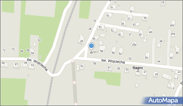 Brzeszcze, św. Wojciecha, 60, mapa Brzeszcze