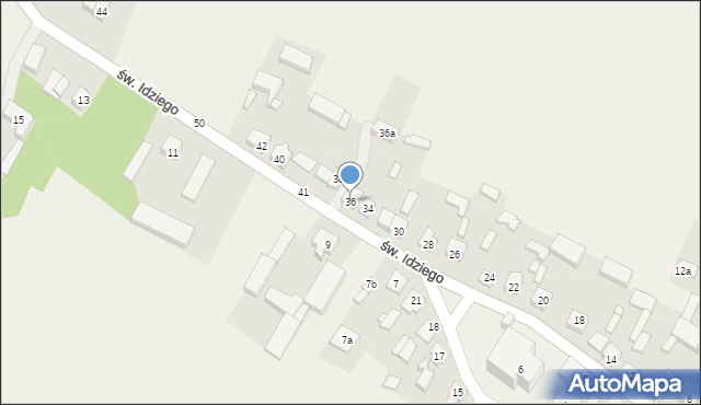 Brzeźnio, św. Idziego, 36, mapa Brzeźnio