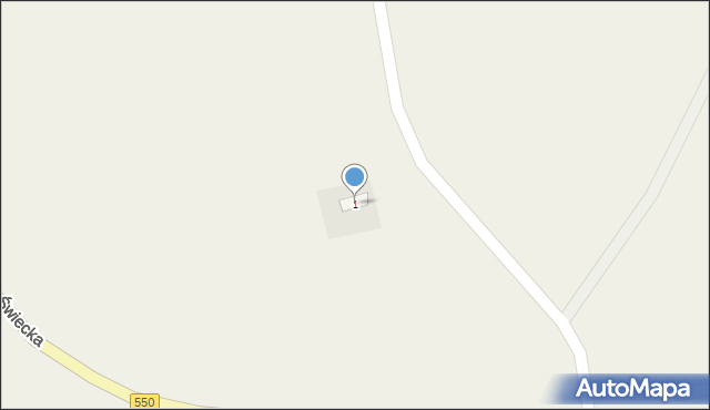 Brzozowo, Świecka, 1, mapa Brzozowo