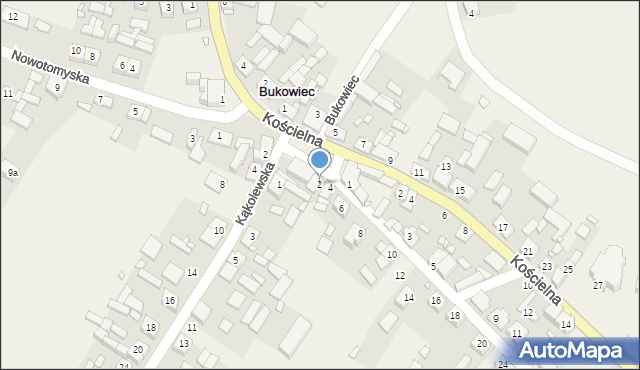 Bukowiec, św. Marcina, 2, mapa Bukowiec