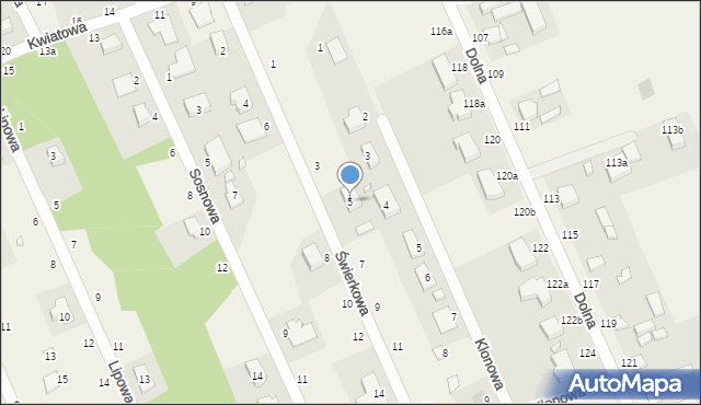 Bukowiec, Świerkowa, 5, mapa Bukowiec