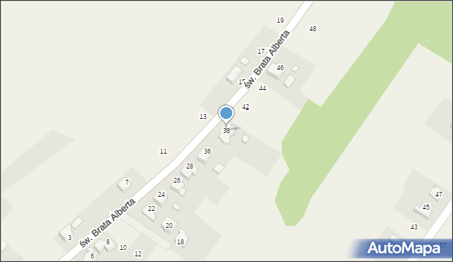 Bulowice, św. Brata Alberta, 38, mapa Bulowice
