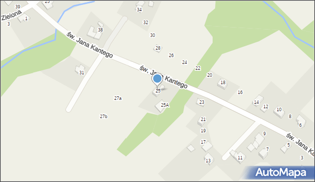 Bulowice, św. Jana Kantego, 25, mapa Bulowice