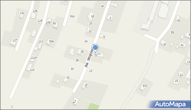 Bulowice, św. Wojciecha, 11, mapa Bulowice