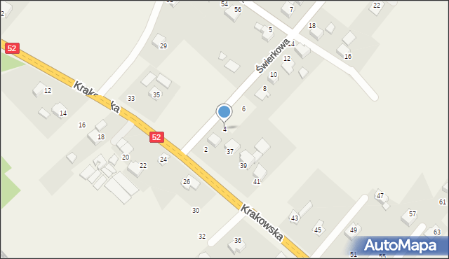 Bulowice, Świerkowa, 4, mapa Bulowice