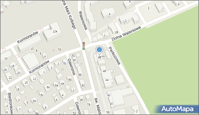 Bydgoszcz, św. Maksymiliana Marii Kolbego, 48, mapa Bydgoszczy