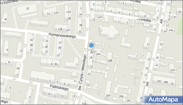 Bytom, św. Cyryla i Metodego, 16, mapa Bytomia