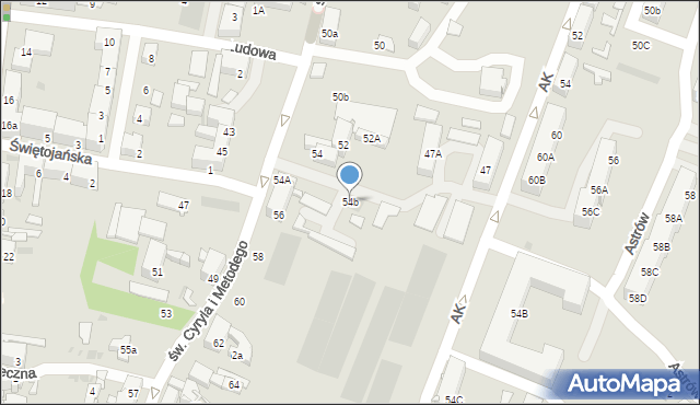 Bytom, św. Cyryla i Metodego, 54b, mapa Bytomia