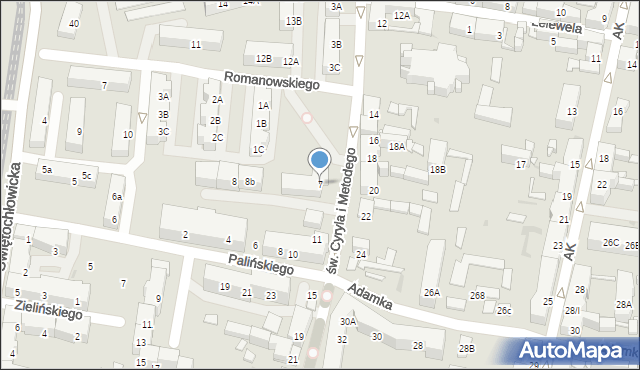 Bytom, św. Cyryla i Metodego, 7, mapa Bytomia