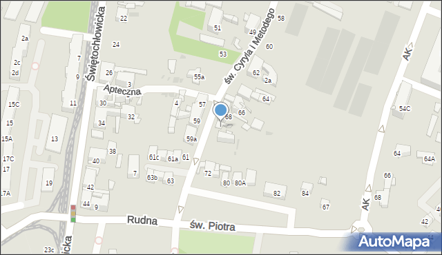 Bytom, św. Cyryla i Metodego, 70, mapa Bytomia