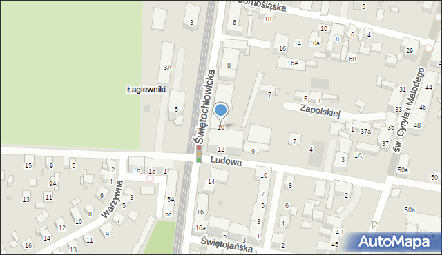 Bytom, Świętochłowicka, 10, mapa Bytomia