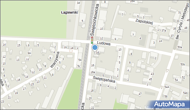 Bytom, Świętochłowicka, 14a, mapa Bytomia