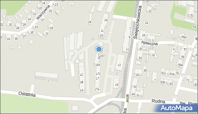 Bytom, Świętochłowicka, 15B, mapa Bytomia