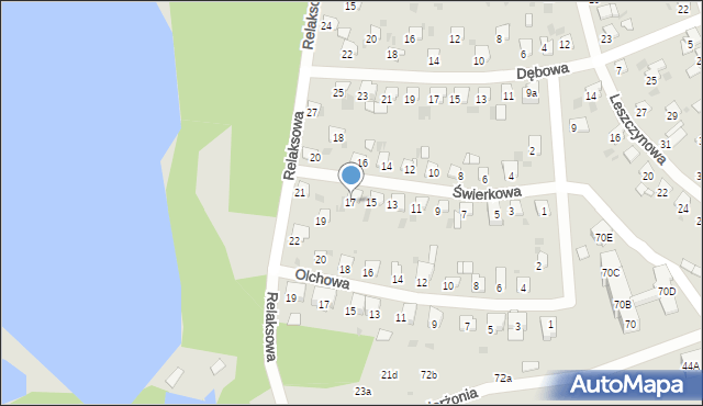 Bytom, Świerkowa, 17, mapa Bytomia