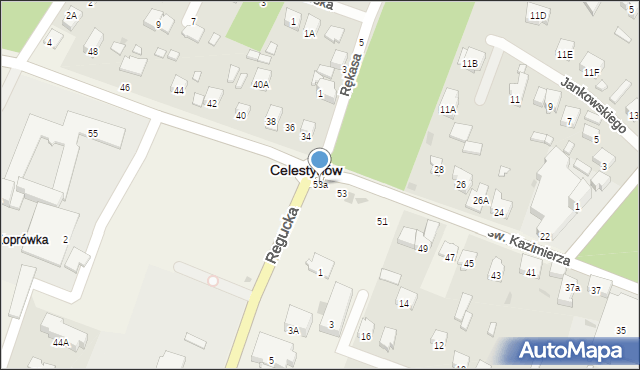 Celestynów, św. Kazimierza, 53a, mapa Celestynów