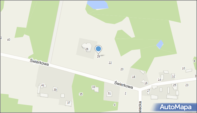 Celinów, Świerkowa, 24, mapa Celinów