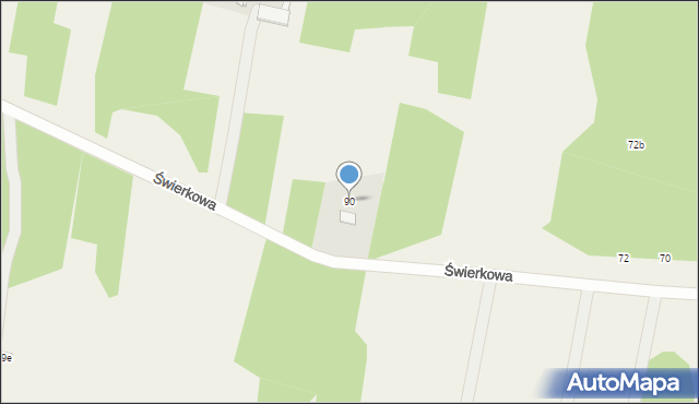 Celinów, Świerkowa, 90, mapa Celinów