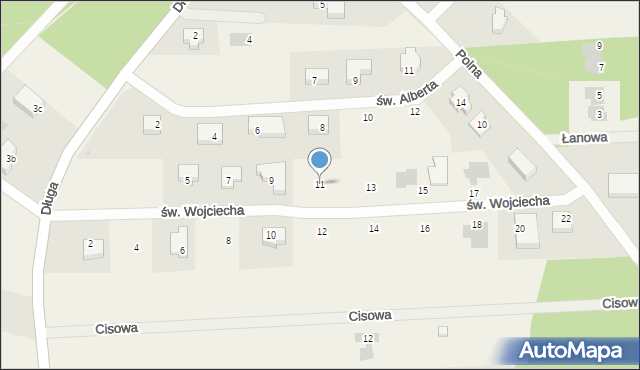 Charzykowy, św. Wojciecha, 11, mapa Charzykowy