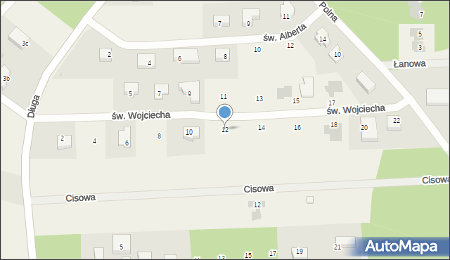 Charzykowy, św. Wojciecha, 12, mapa Charzykowy