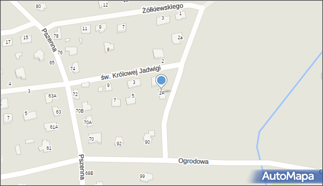 Chełm, św. Królowej Jadwigi, 1A, mapa Chełma