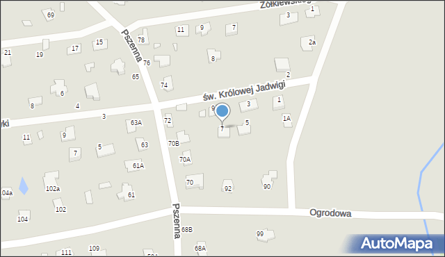 Chełm, św. Królowej Jadwigi, 7, mapa Chełma