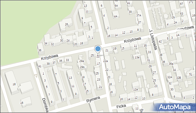 Chorzów, św. Pawła, 21, mapa Chorzów