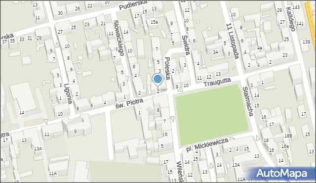 Chorzów, św. Piotra, 2, mapa Chorzów