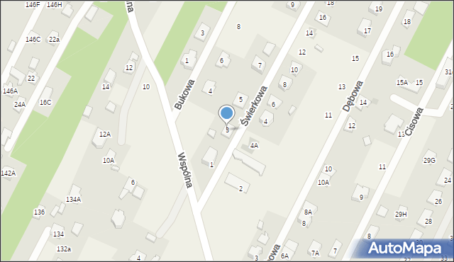 Chotomów, Świerkowa, 3, mapa Chotomów