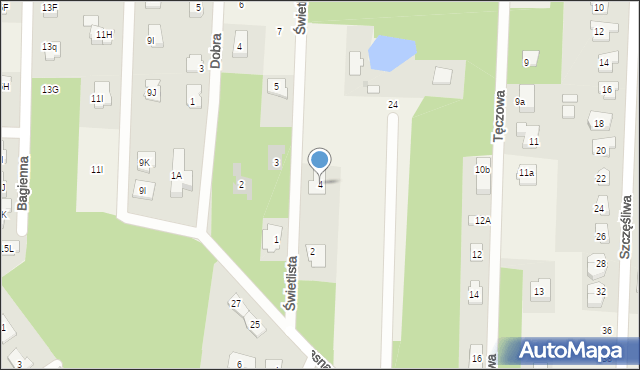 Chotomów, Świetlista, 4, mapa Chotomów