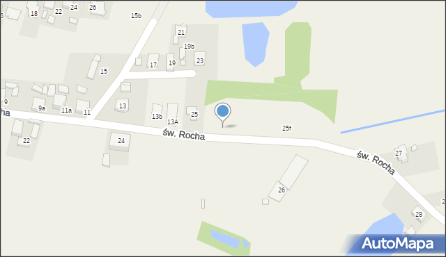 Chróścice, św. Rocha, 25a, mapa Chróścice