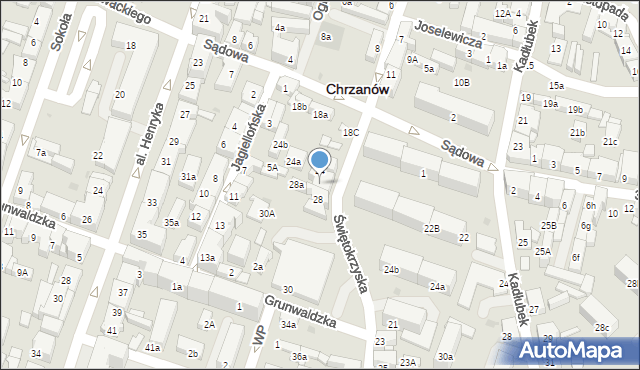 Chrzanów, Świętokrzyska, 26, mapa Chrzanów